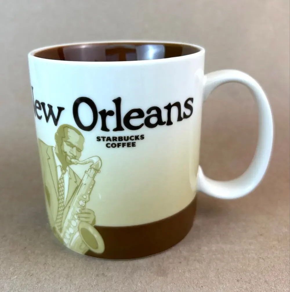 Vintage 2012 Starbucks New Orleans Global Icon Series Mug - Jazz Saxophonist